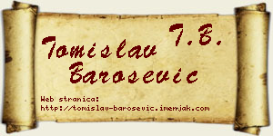 Tomislav Barošević vizit kartica